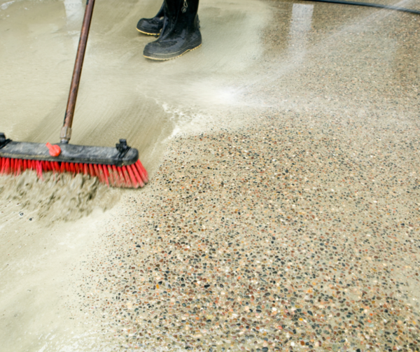 Le béton lavé star des allées